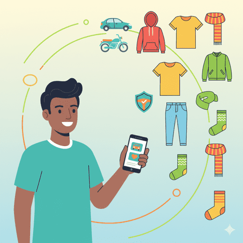 Apparel recommendation system illustration