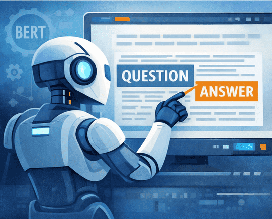 Extractive Question Answering AI illustration