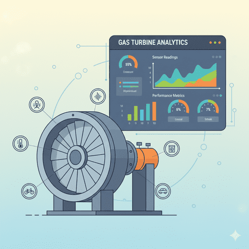 Gas turbine trip prediction system illustration